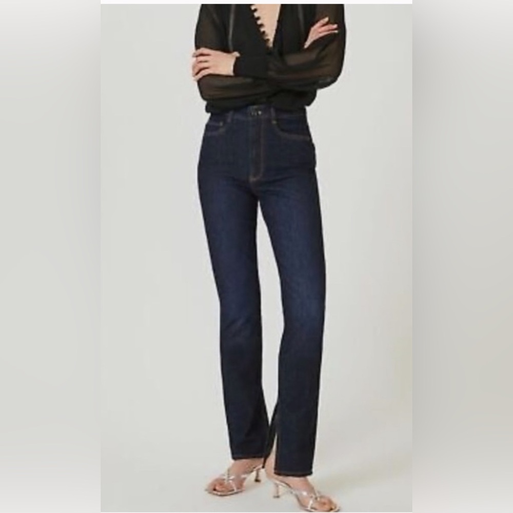 Like New Pilcro the Split Straight Jean Dark Wash Anthropologie